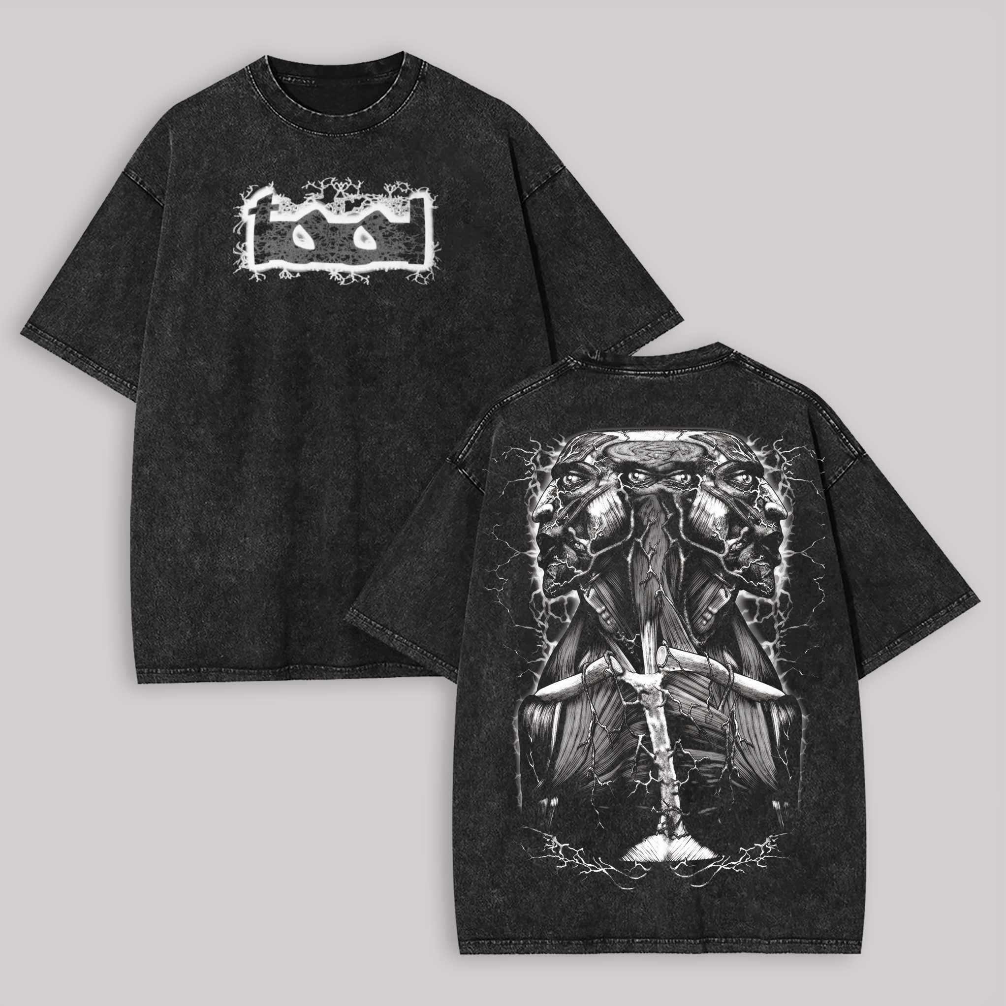 Vintage Washed "Multi-Faced Torso" Band Tee
