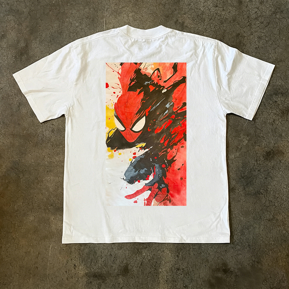 Spidey Street Exclusive Watercolor Spider-Man Graphic Back Tee