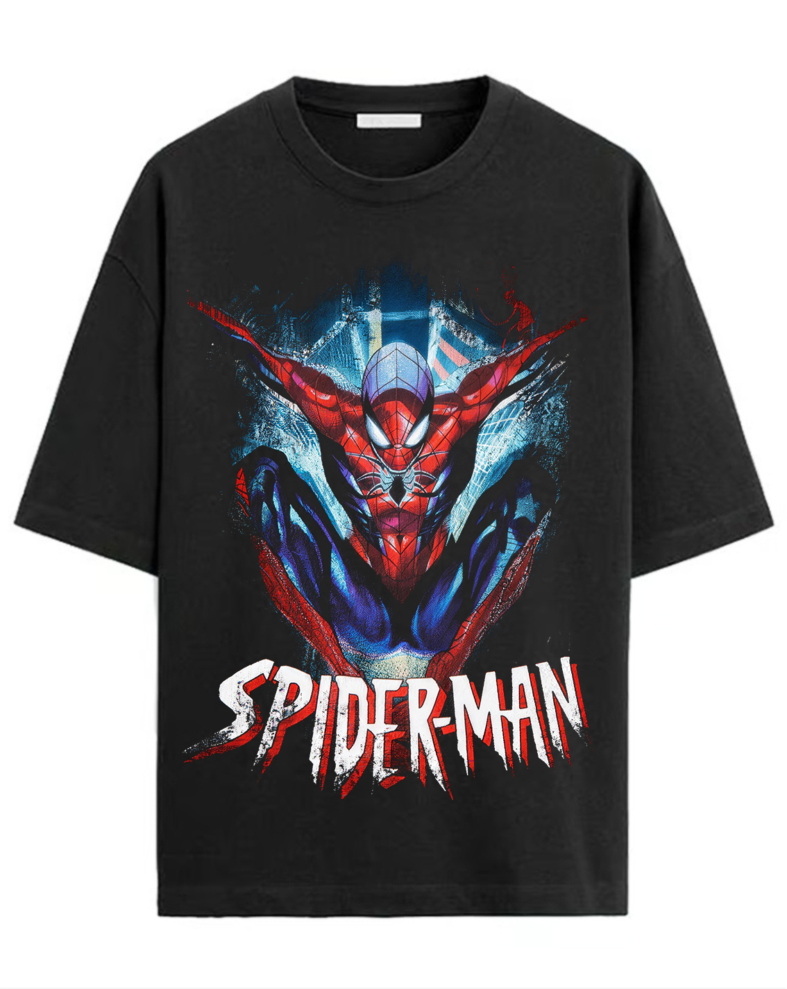 Spider-Man Dynamic Action Pose Oversized Graphic Tee