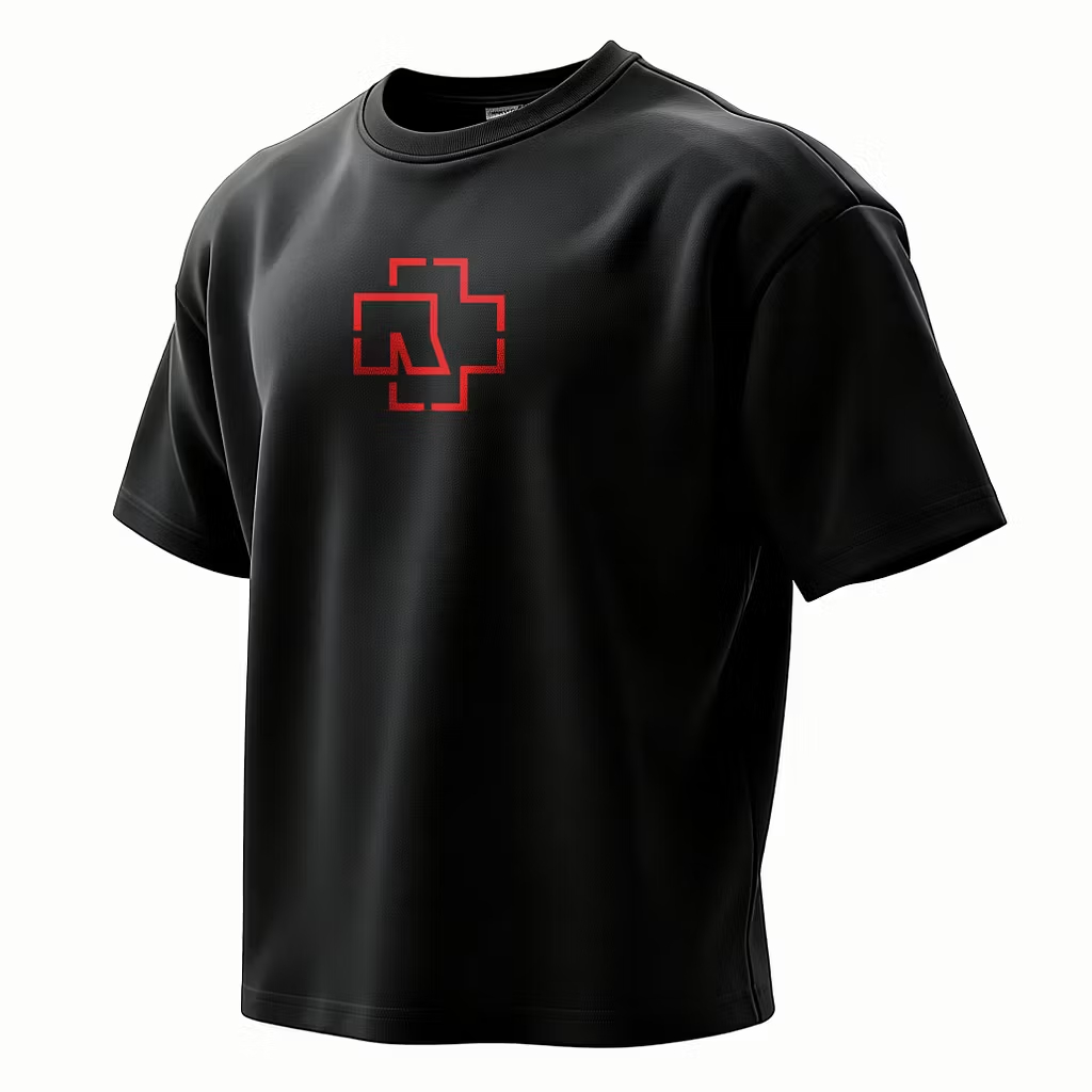 "Fire Cross Logo" Oversized Rock Tee
