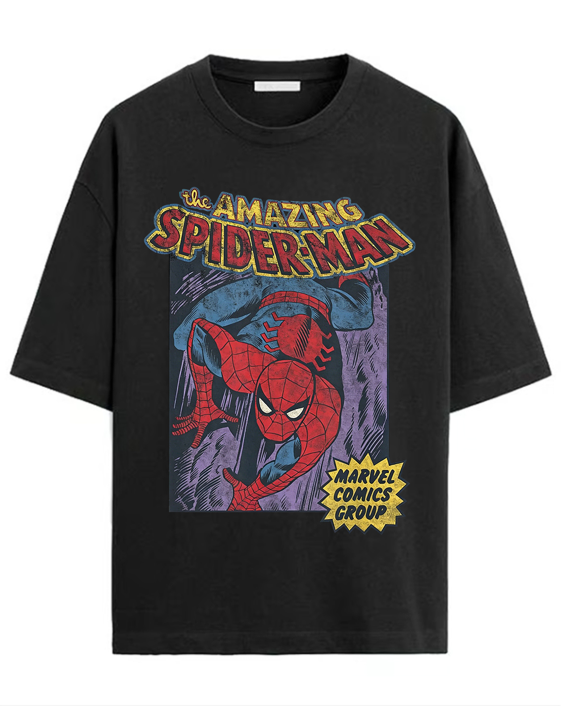The Amazing Spider-Man Vintage Comic Oversized Graphic Tee