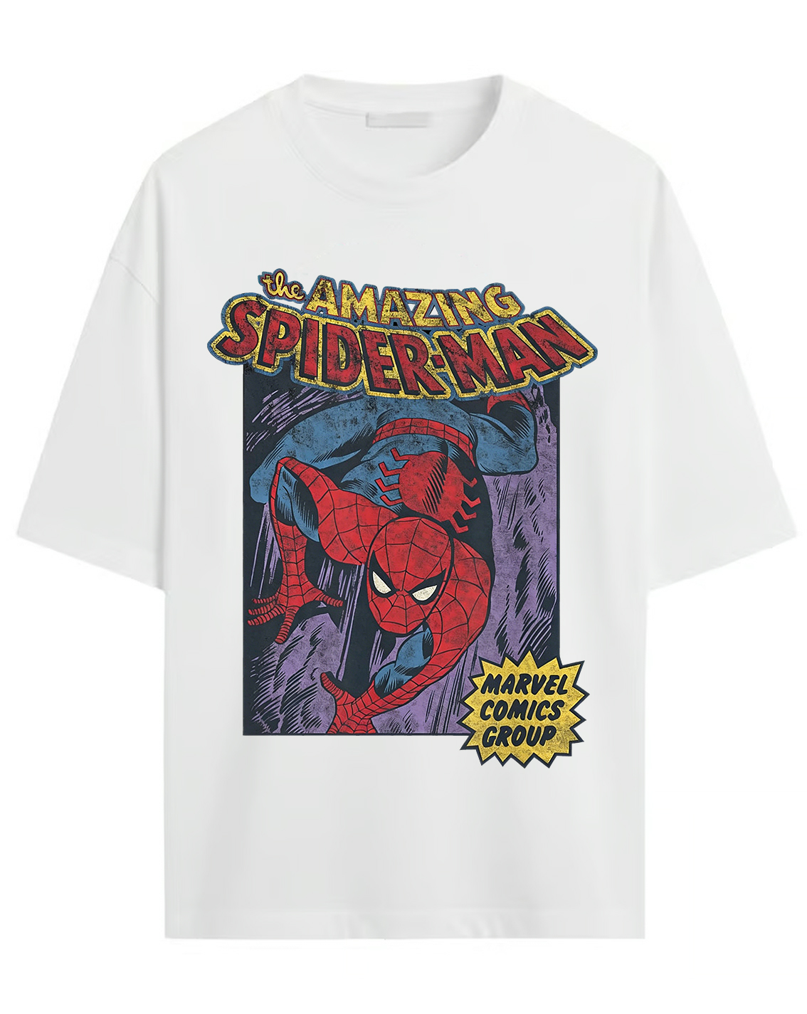 The Amazing Spider-Man Vintage Comic Oversized Graphic Tee