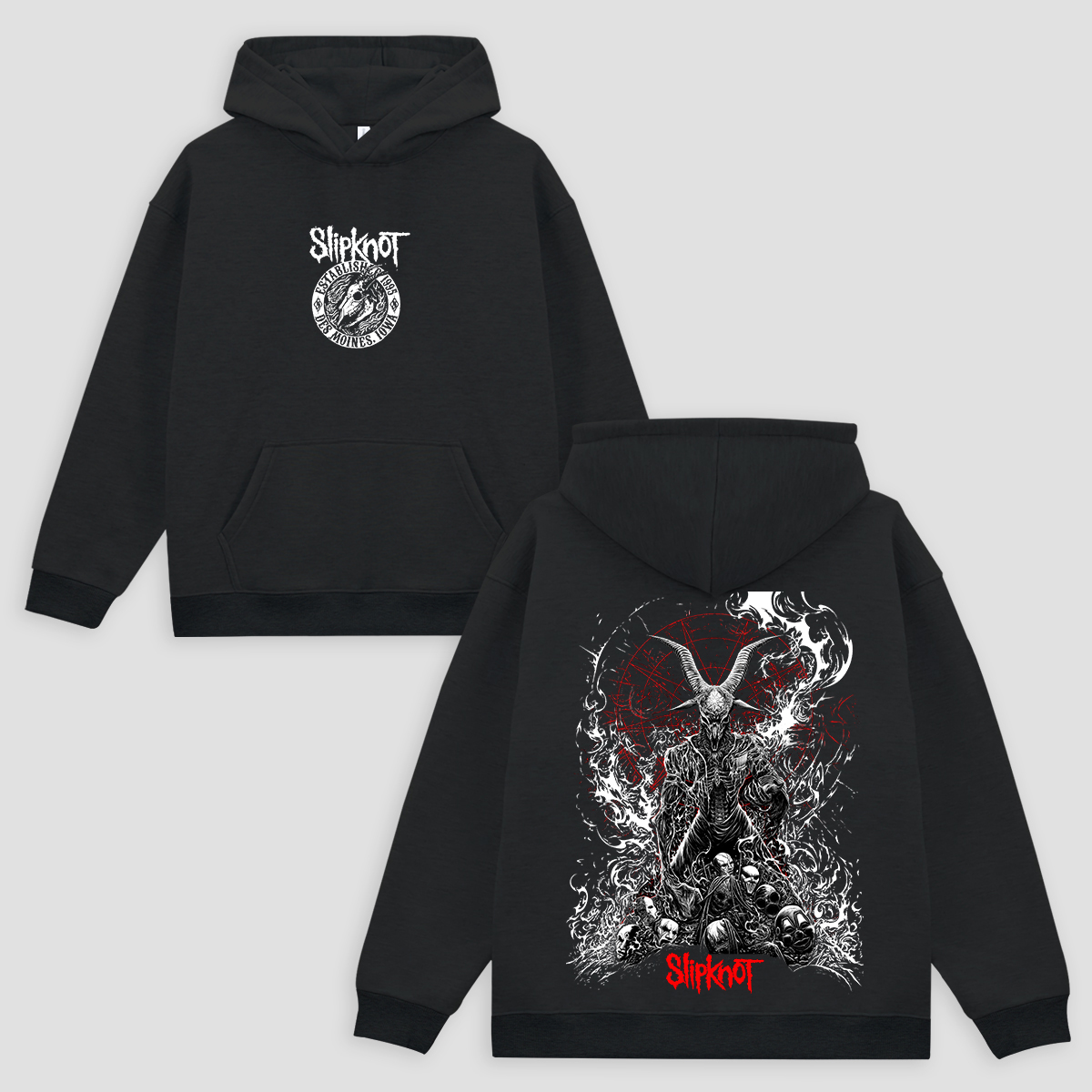  Demonic Goat Double-Sided Hoodie