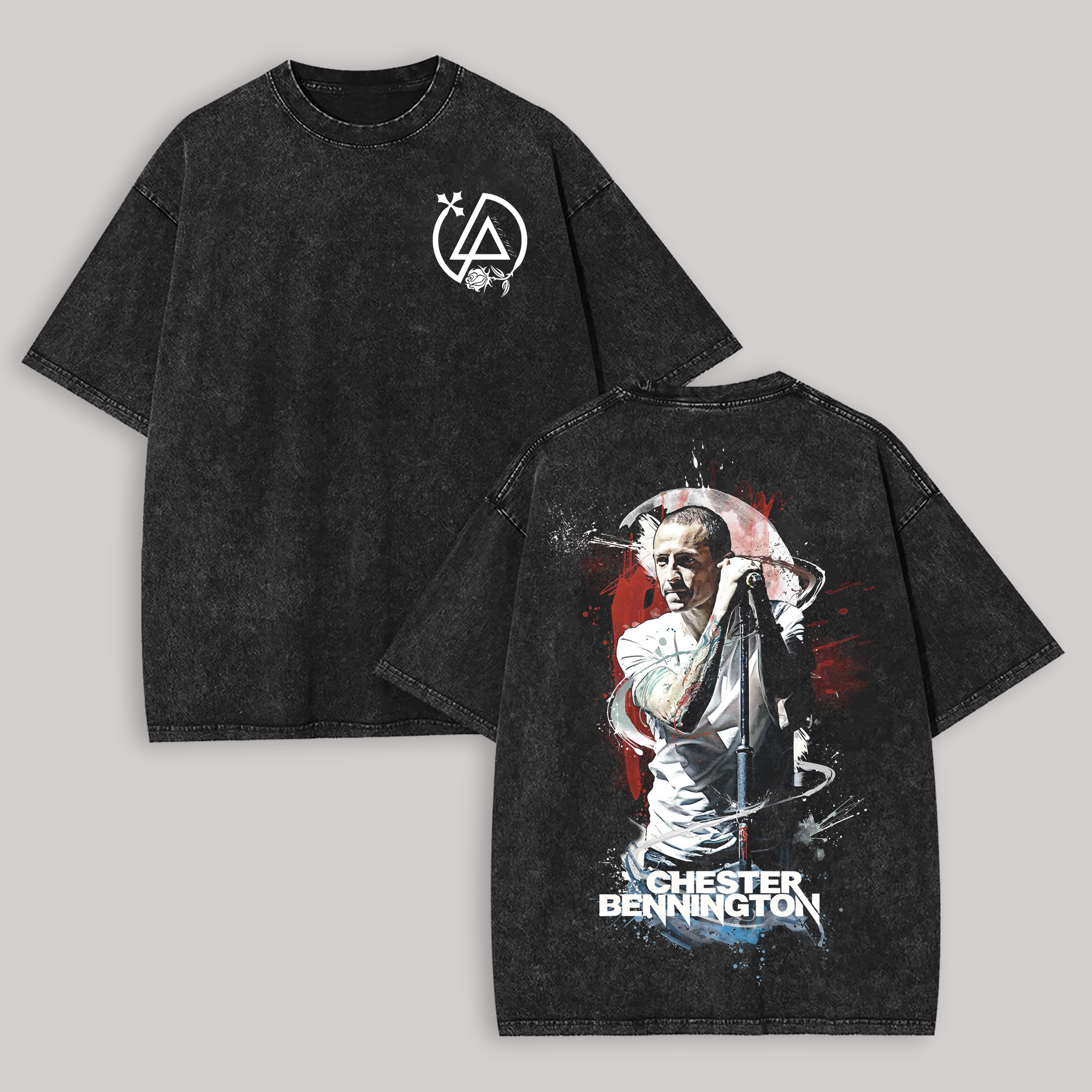 Chester Bennington Minimalist Memorial Washed Tee