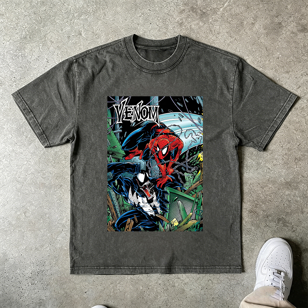 Vintage 90s Venom Comic Cover Streetwear Oversized T-shirt