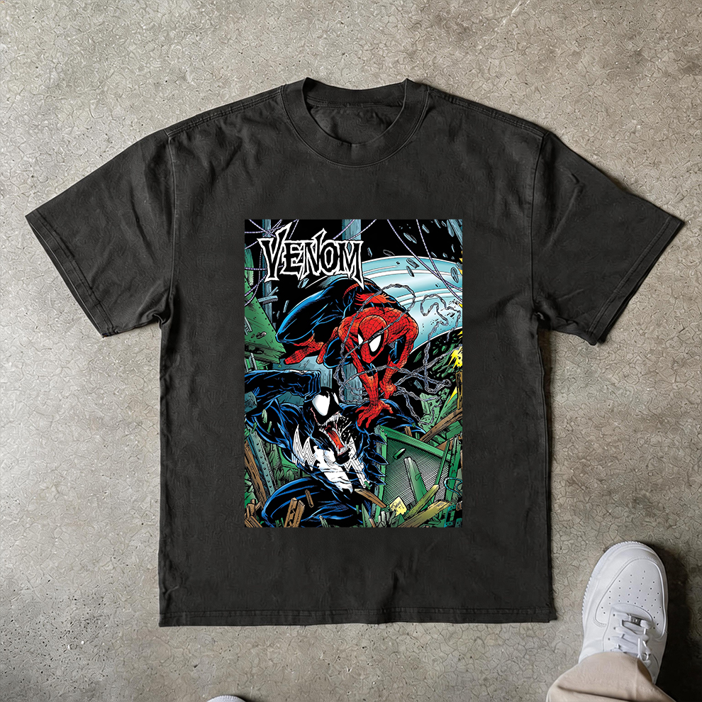 Vintage 90s Venom Comic Cover Streetwear Oversized T-shirt
