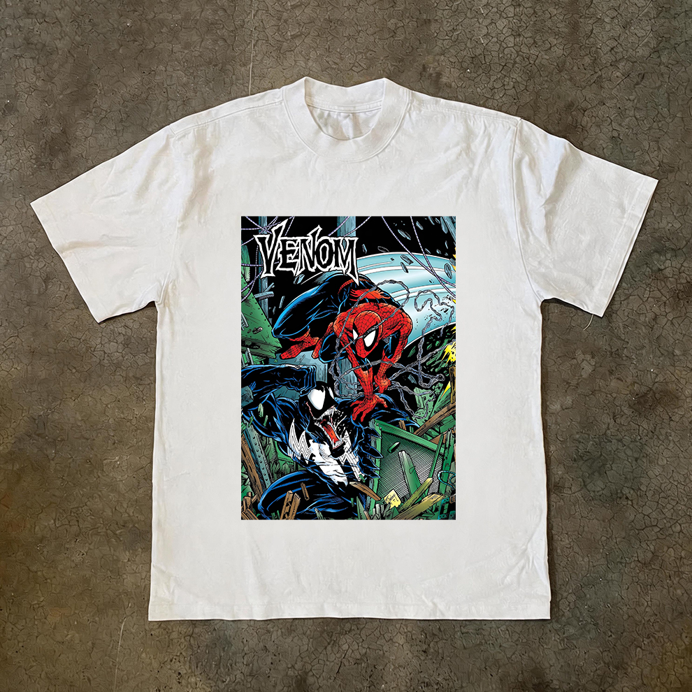 Vintage 90s Venom Comic Cover Streetwear Oversized T-shirt