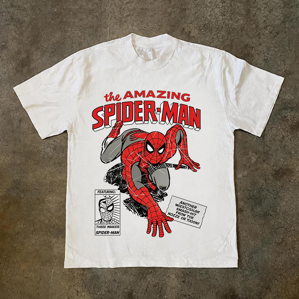 The Amazing Spider-Man Vintage Comic Oversized Graphic Tee