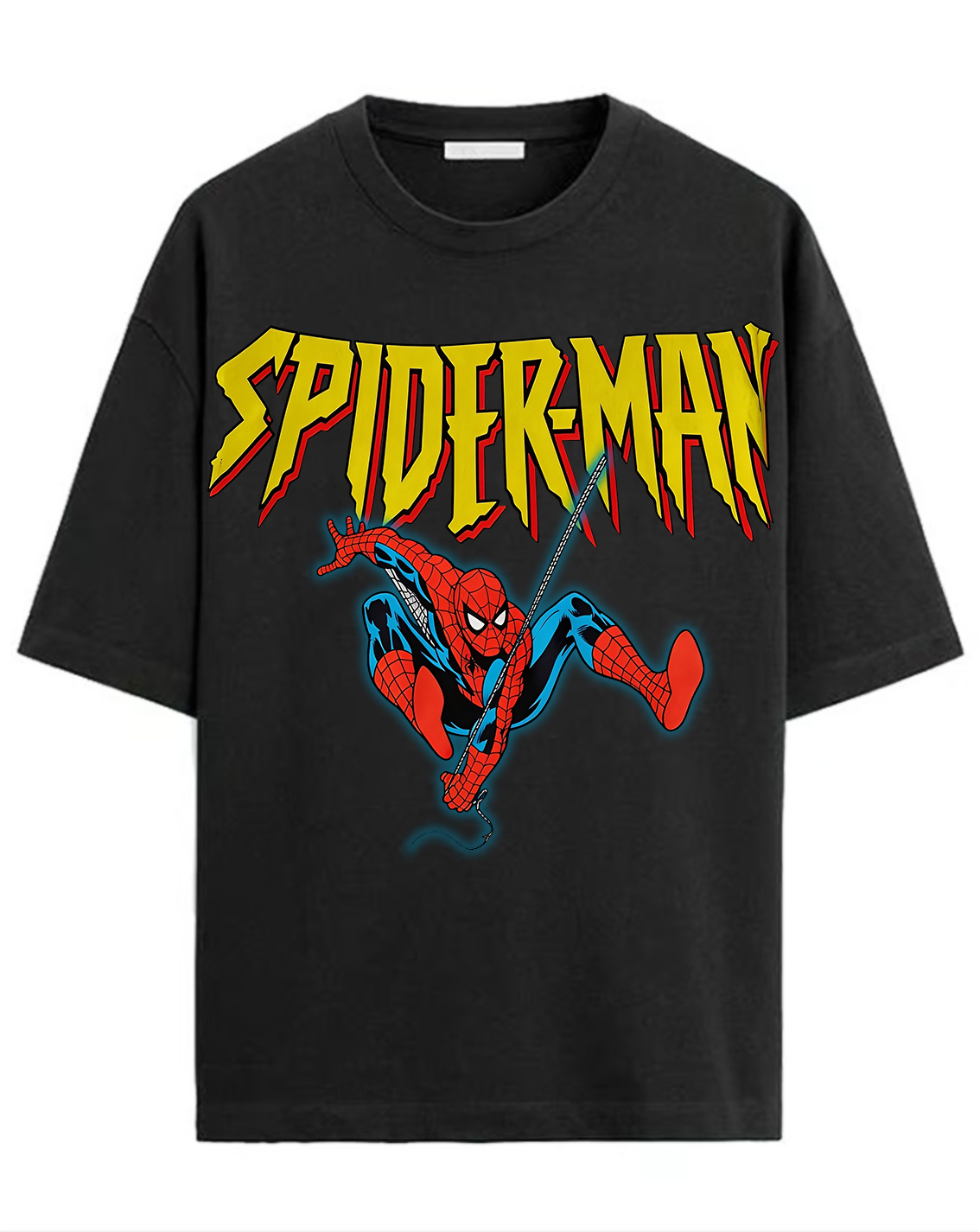 Spider-Man Classic Comic Action Oversized Graphic Tee