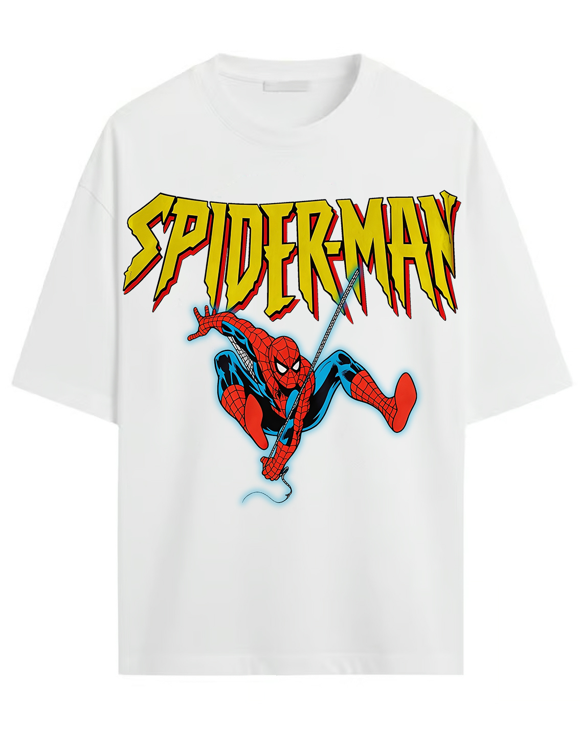 Spider-Man Classic Comic Action Oversized Graphic Tee