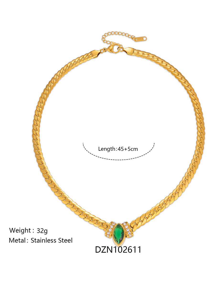 Vintage-style Woven Zirconia Necklace