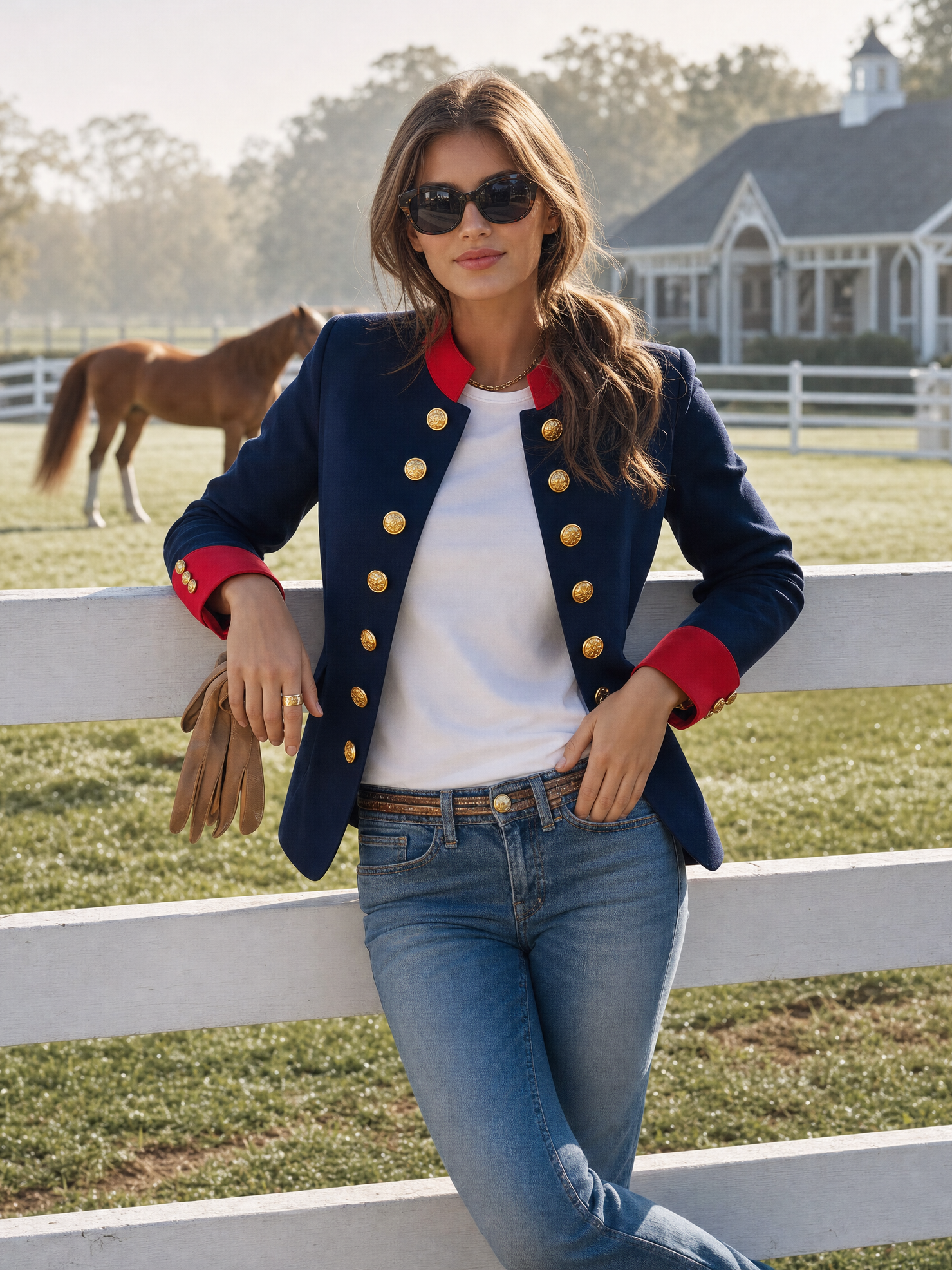 Retro Color-blocked Stand Collar Jacket