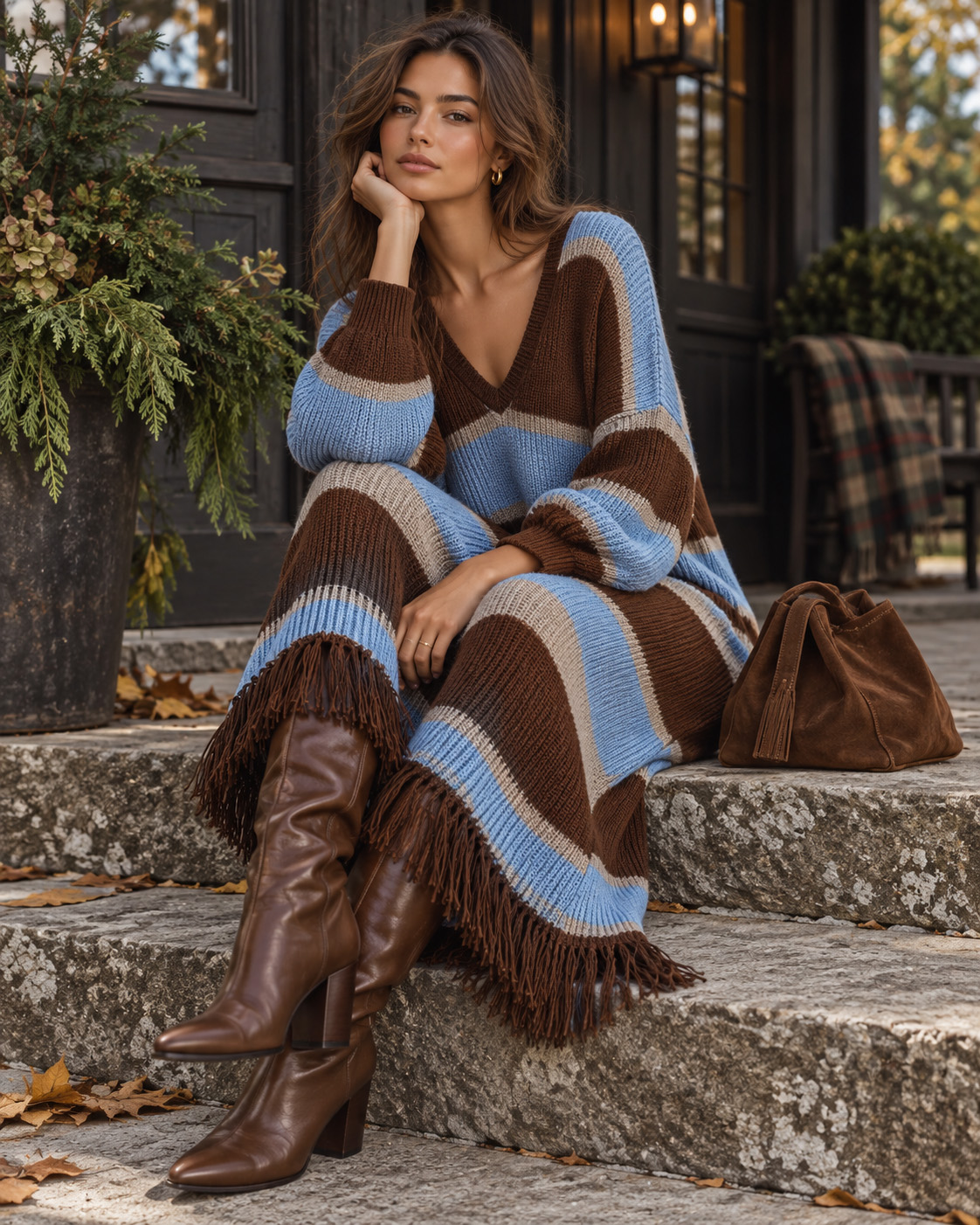 Cozy knitwear and autumn layers
