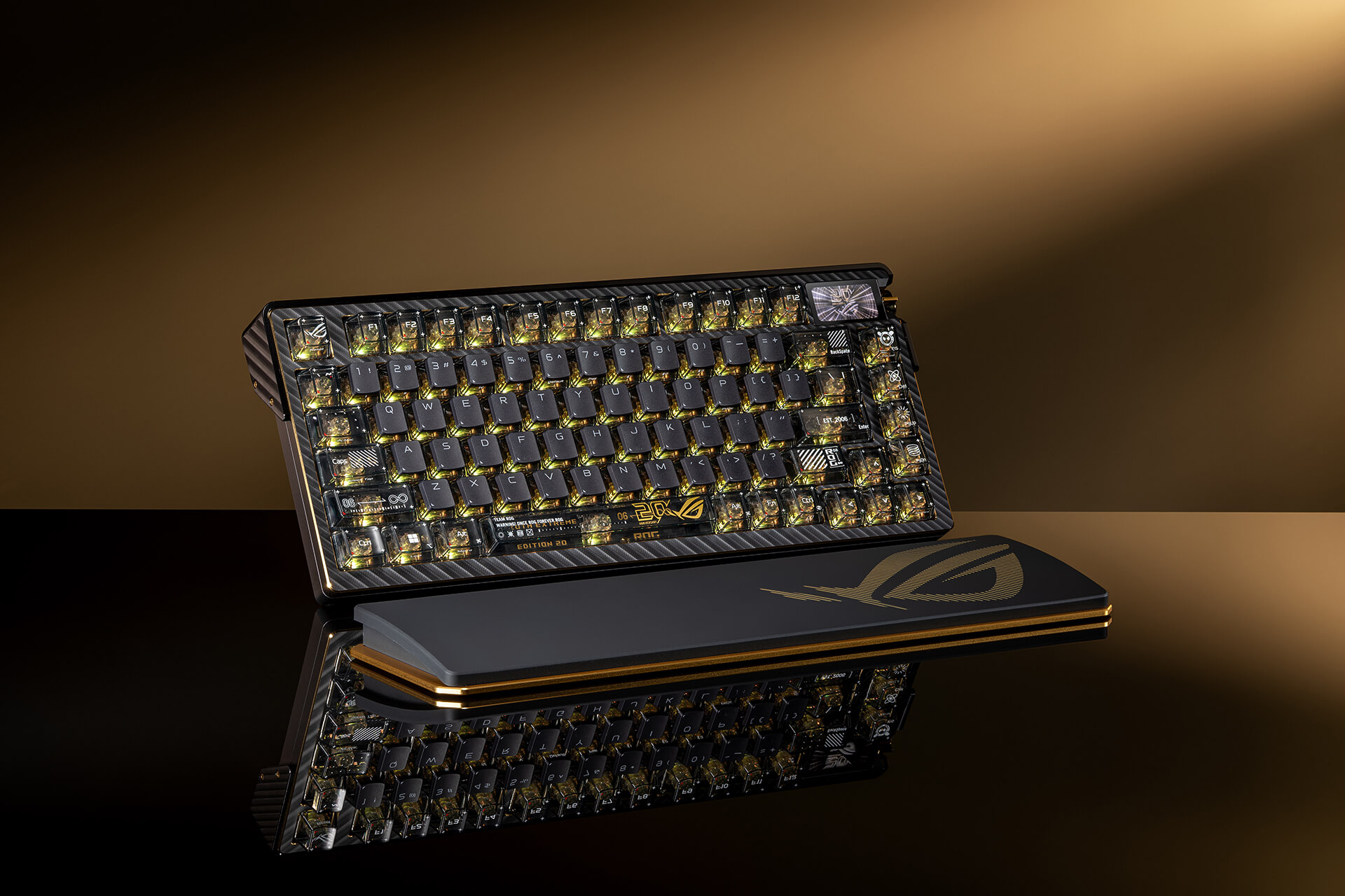 ROG SLASH Luggage & AZOTH Extreme 24K Gold Plated Keyboard
