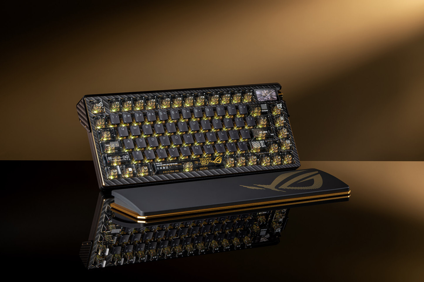 ROG SLASH Luggage & AZOTH Extreme 24K Gold Plated Keyboard
