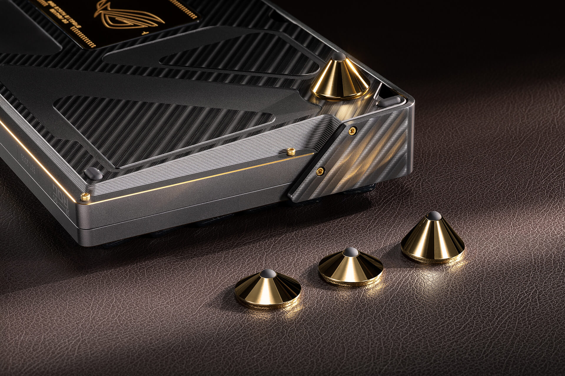 ROG SLASH Luggage & AZOTH Extreme 24K Gold Plated Keyboard