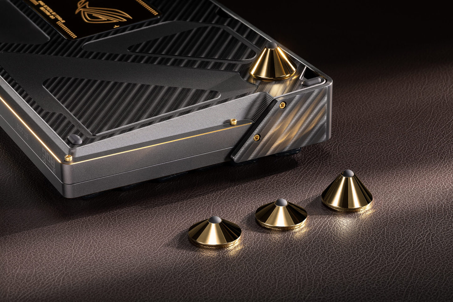 ROG SLASH Luggage & AZOTH Extreme 24K Gold Plated Keyboard