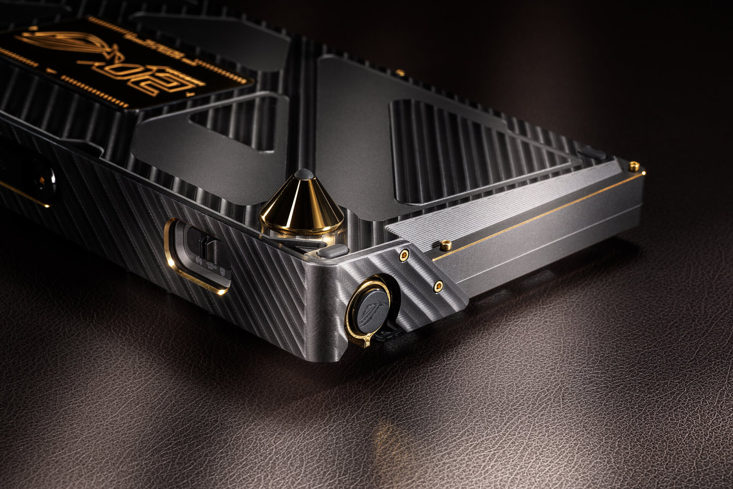 ROG SLASH Luggage & AZOTH Extreme 24K Gold Plated Keyboard