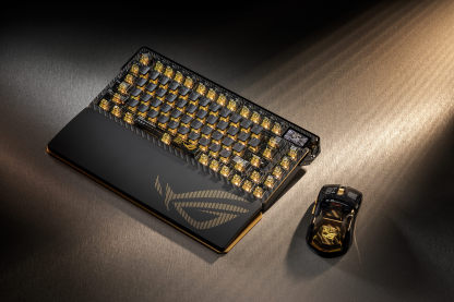 ROG SLASH Luggage & AZOTH Extreme 24K Gold Plated Keyboard