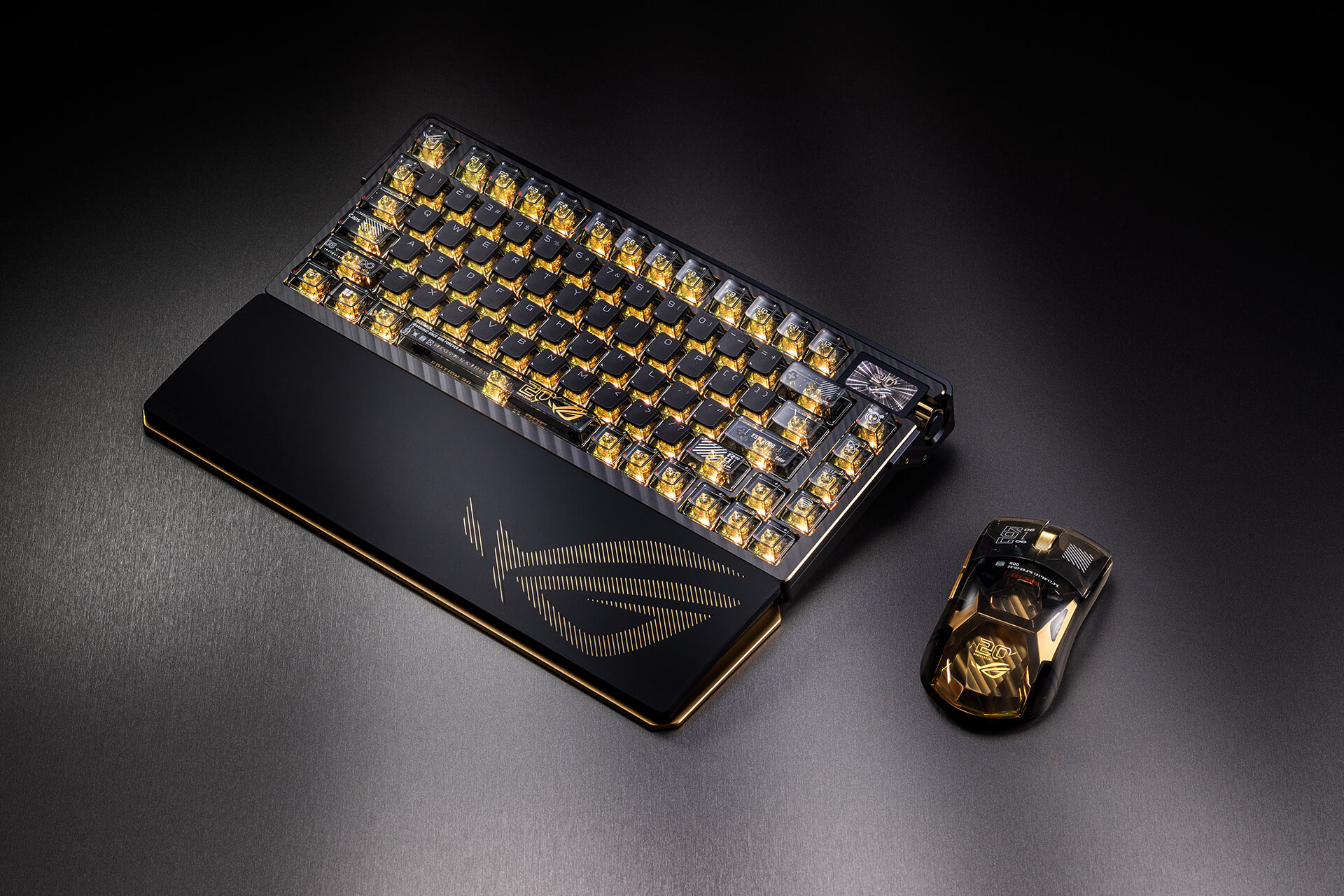 ROG SLASH Luggage & AZOTH Extreme 24K Gold Plated Keyboard