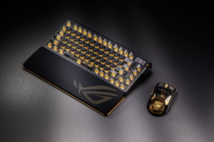 ROG SLASH Luggage & AZOTH Extreme 24K Gold Plated Keyboard