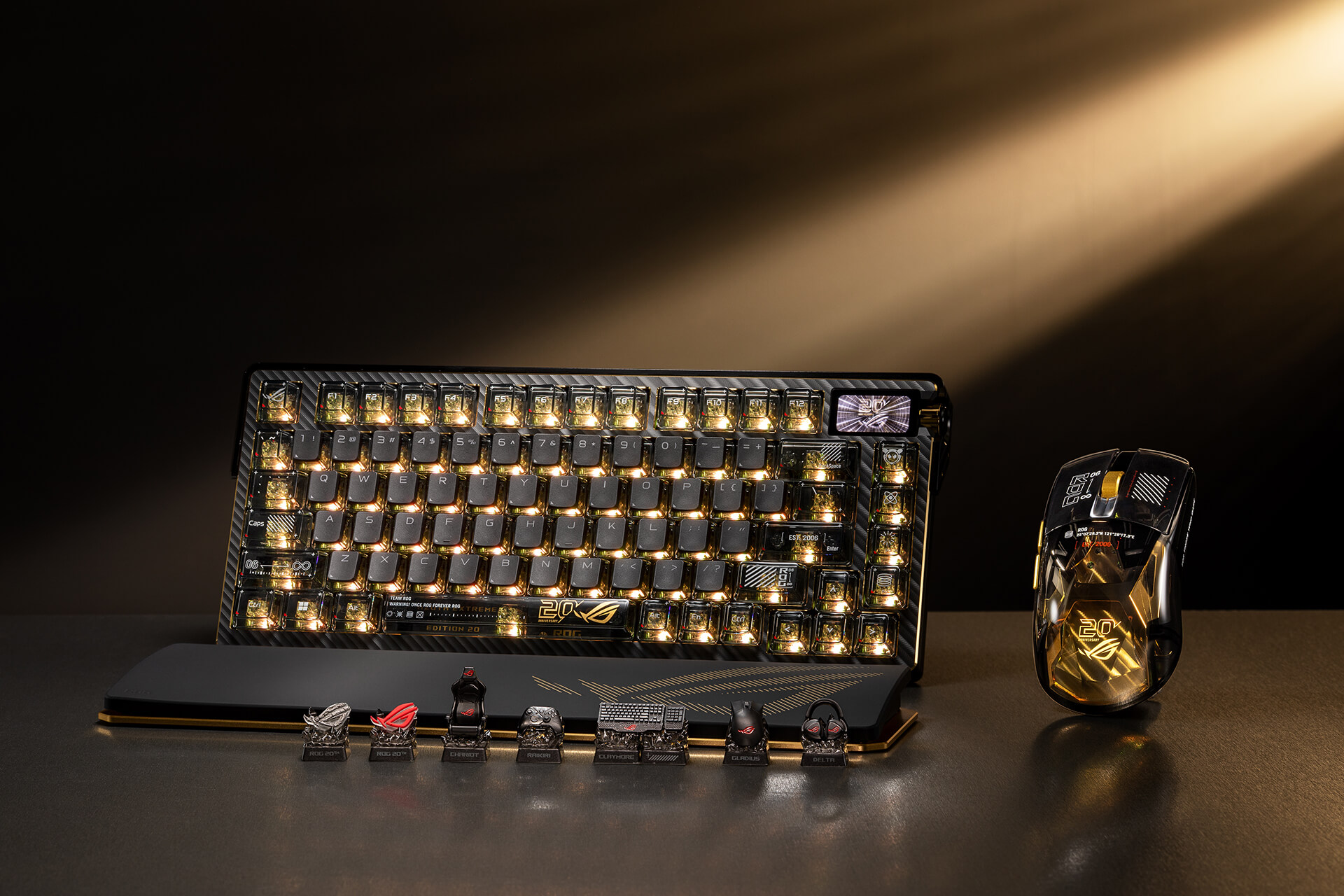 ROG SLASH Luggage & AZOTH Extreme 24K Gold Plated Keyboard