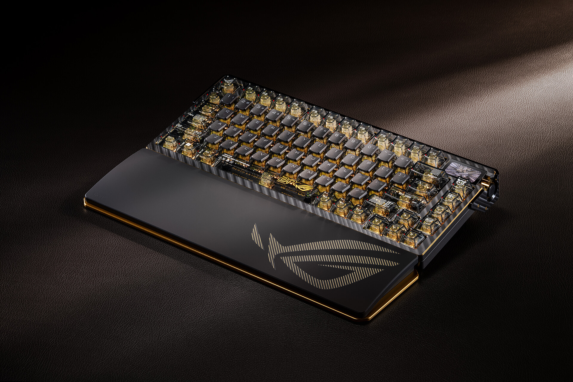 ROG SLASH Luggage & AZOTH Extreme 24K Gold Plated Keyboard