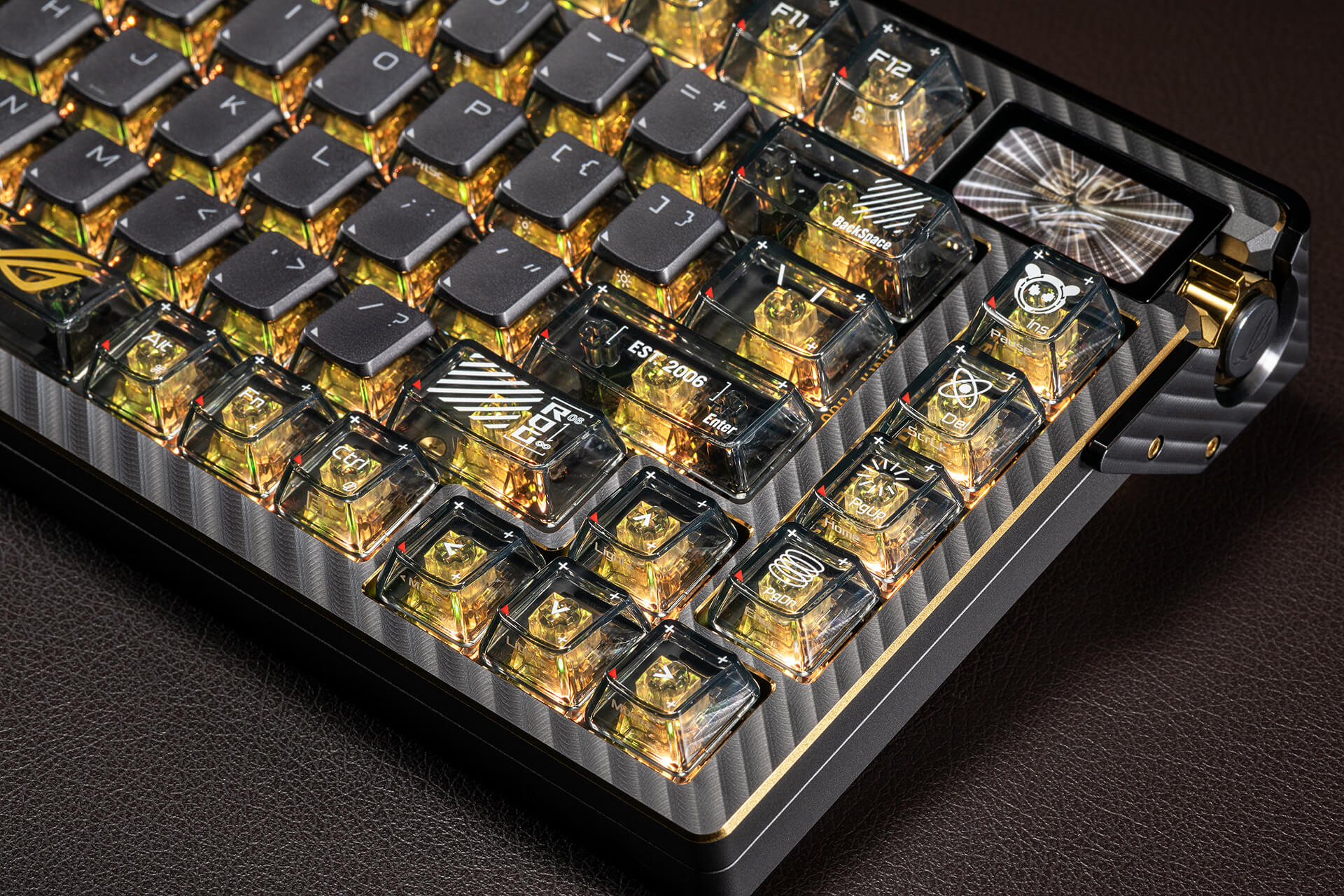 ROG SLASH Luggage & AZOTH Extreme 24K Gold Plated Keyboard