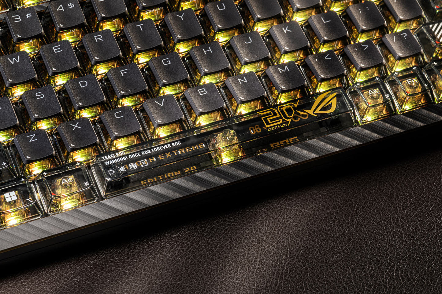 ROG SLASH Luggage & AZOTH Extreme 24K Gold Plated Keyboard