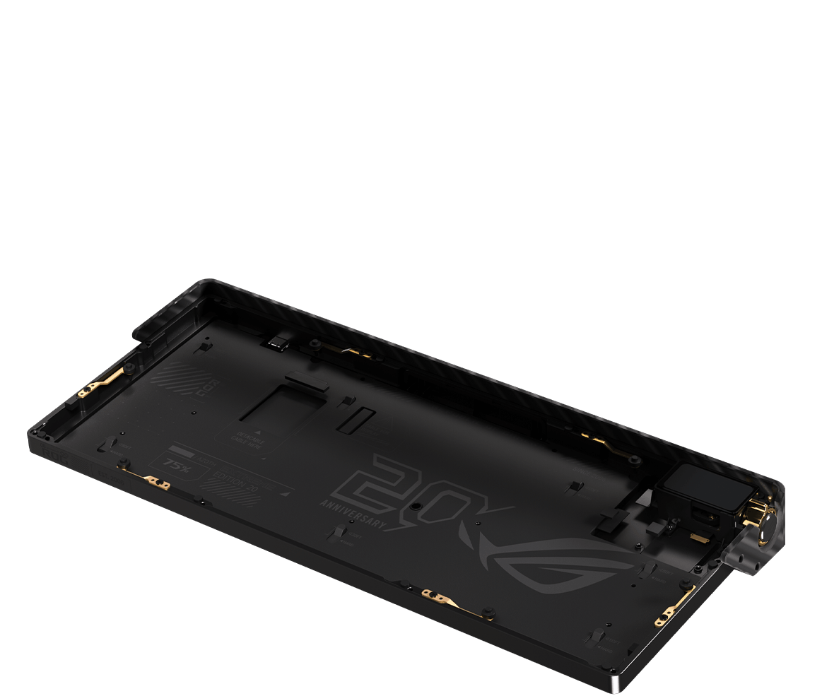 ROG SLASH Luggage & AZOTH Extreme 24K Gold Plated Keyboard