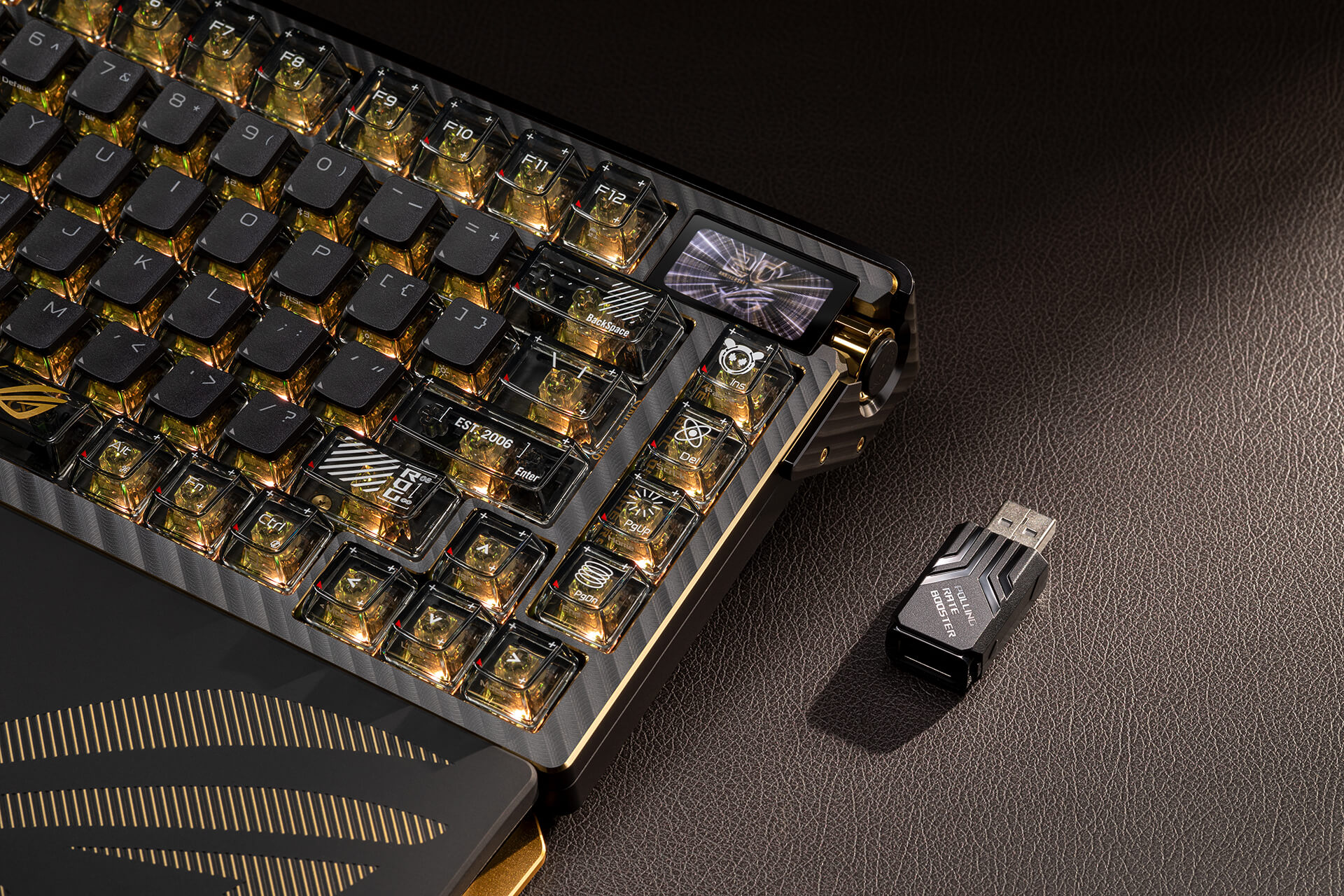 ROG SLASH Luggage & AZOTH Extreme 24K Gold Plated Keyboard