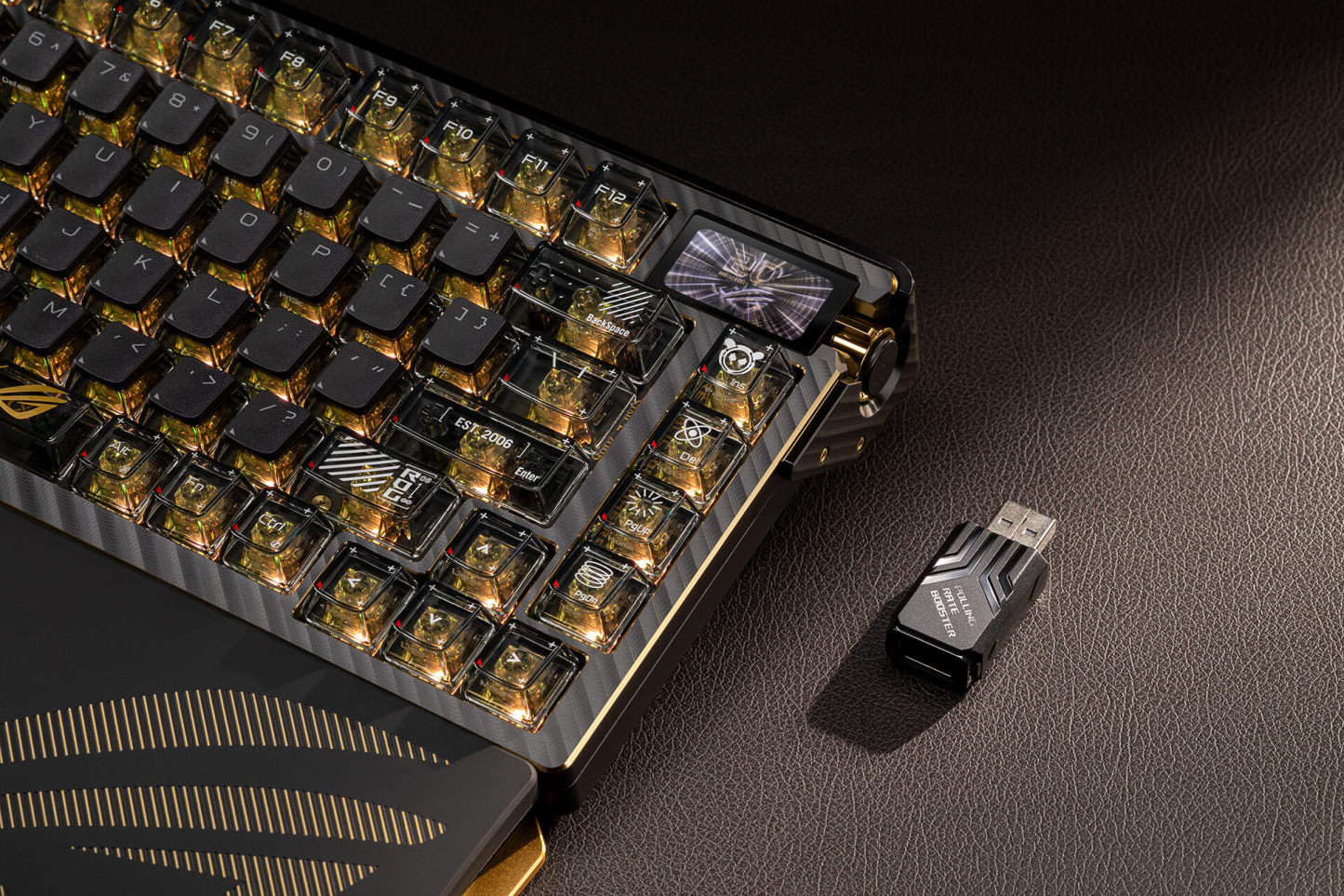 ROG SLASH Luggage & AZOTH Extreme 24K Gold Plated Keyboard