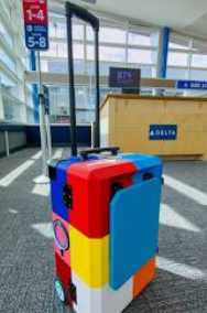 3D suitcase.