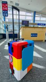 3D suitcase.