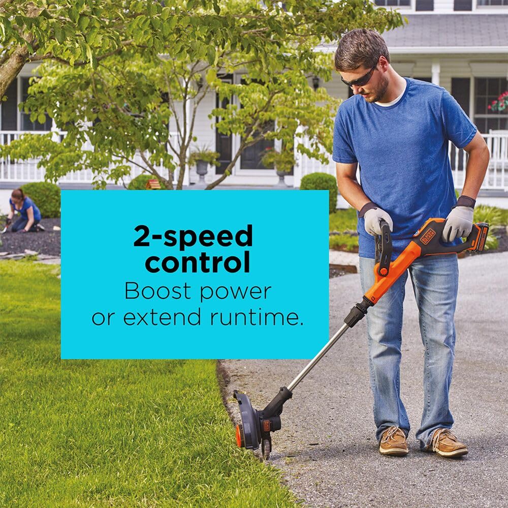 BLACK+DECKER 20V MAX 12" Cordless String Trimmer & Edger