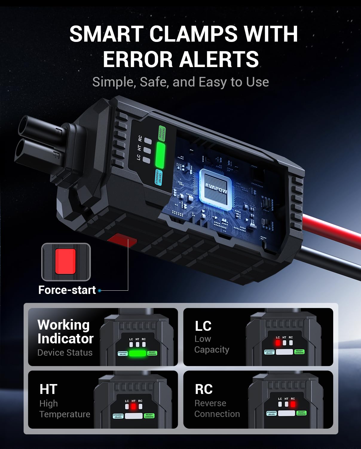 AVAPOW 6000A Car Battery Jump Starter for Gas & Diesel