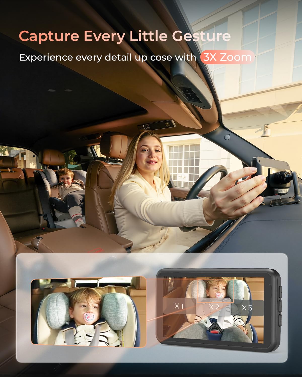 BABYVUE BV6 Wireless Baby Car Camera - HD1080P Monitor