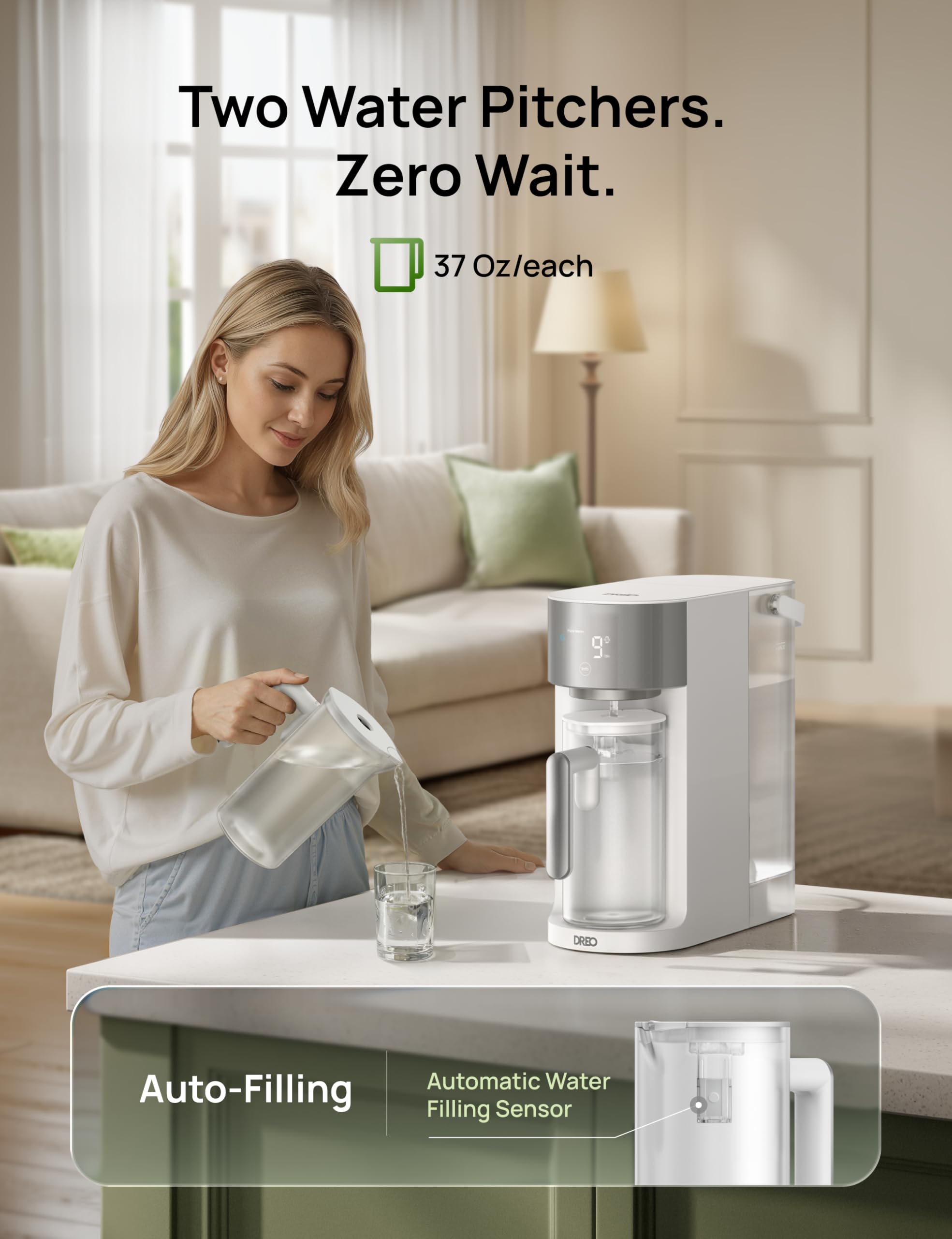 DREO Reverse Osmosis Countertop Water Filter System