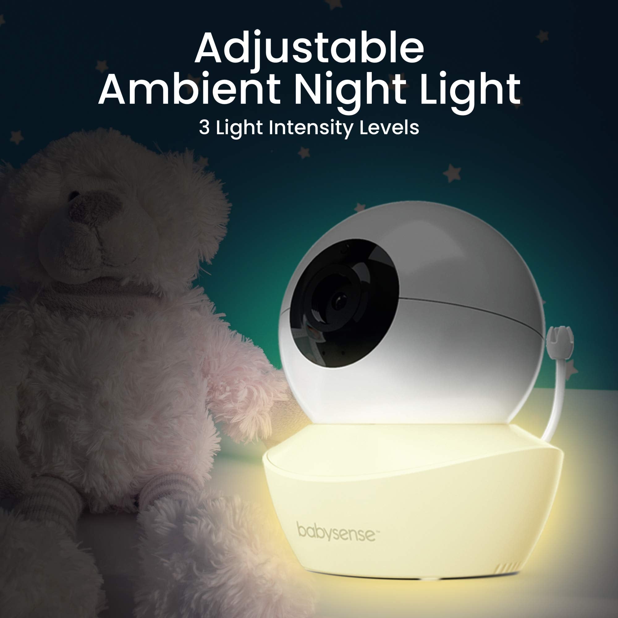 BABYSENSE 5" HD Split-Screen Video Baby Monitor with 2 Cameras