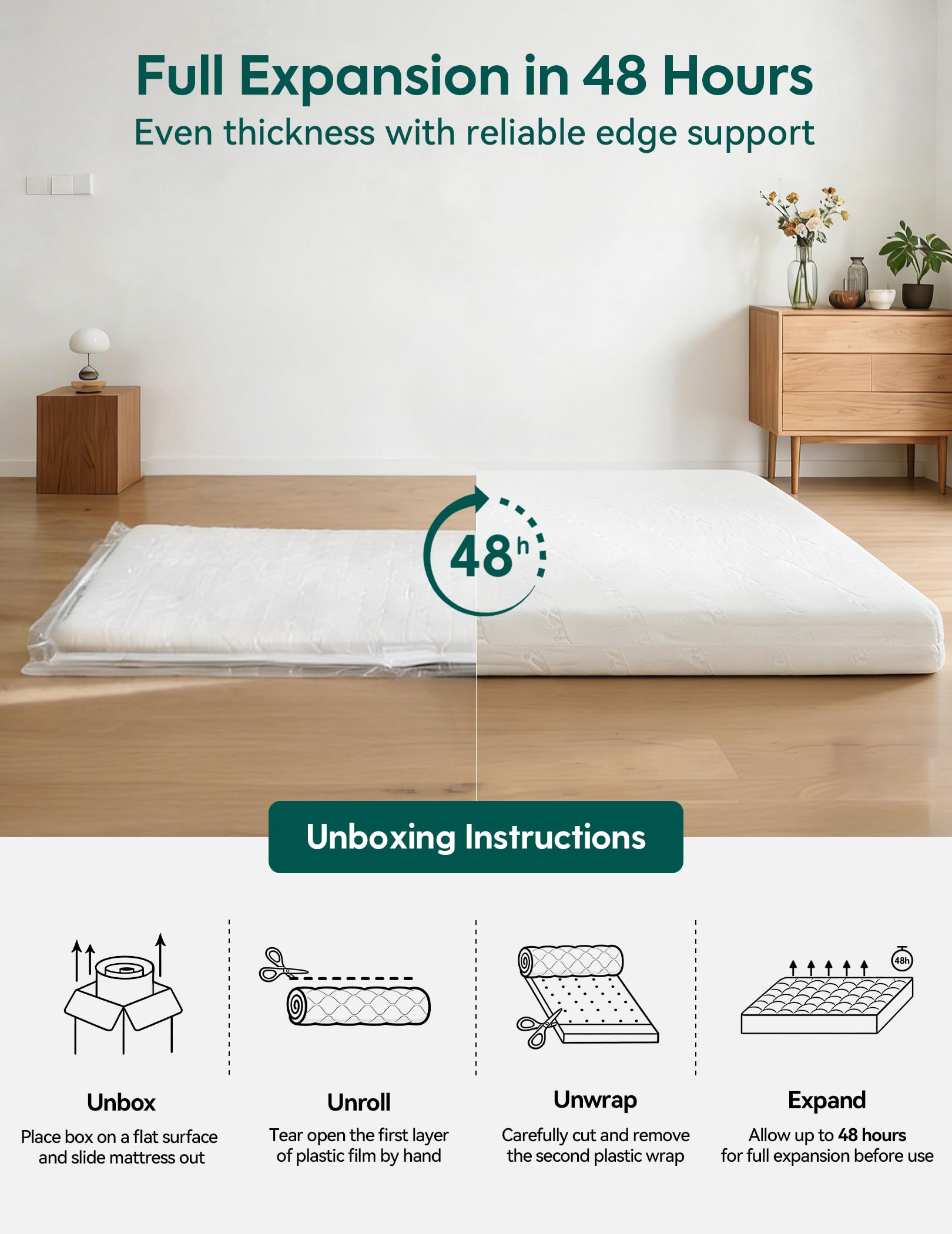 BABELIO Breathable Dual-Sided Crib Mattress for Babies