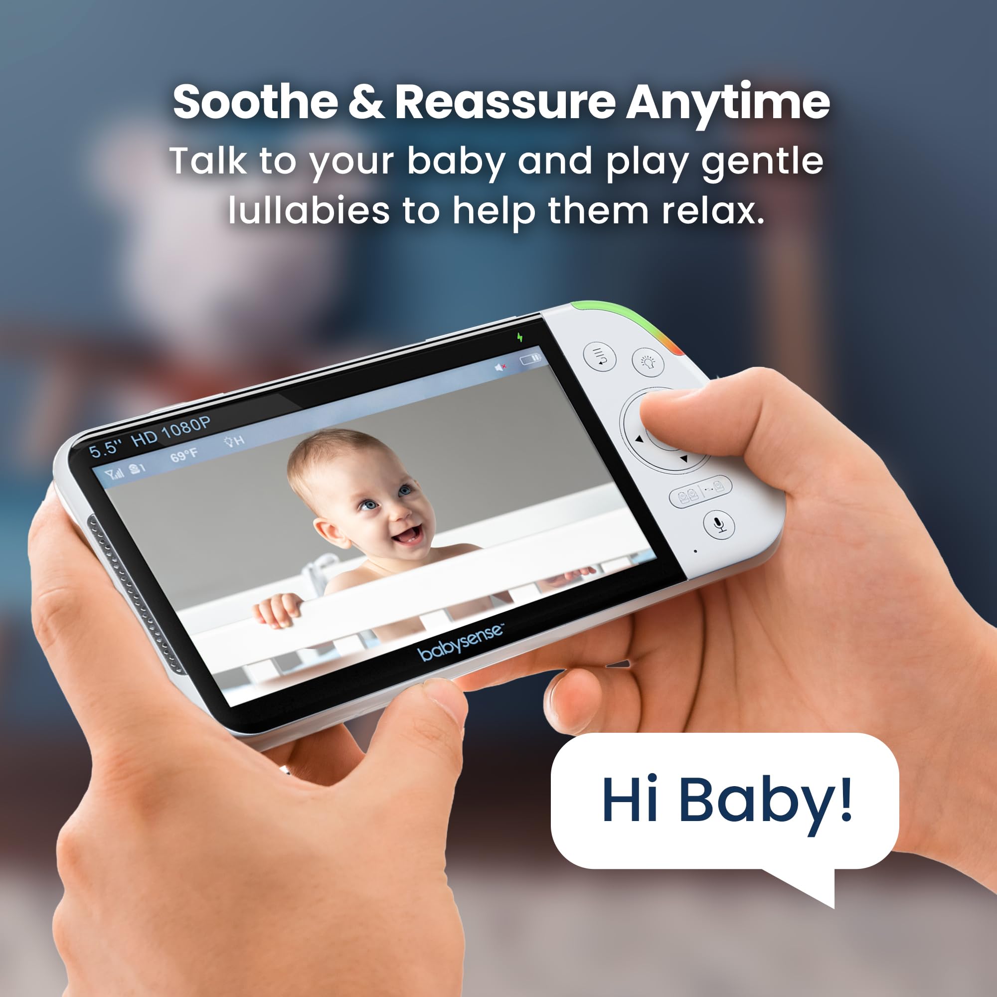 BABYSENSE PRO Full HD Split Screen Baby Monitor & Cameras