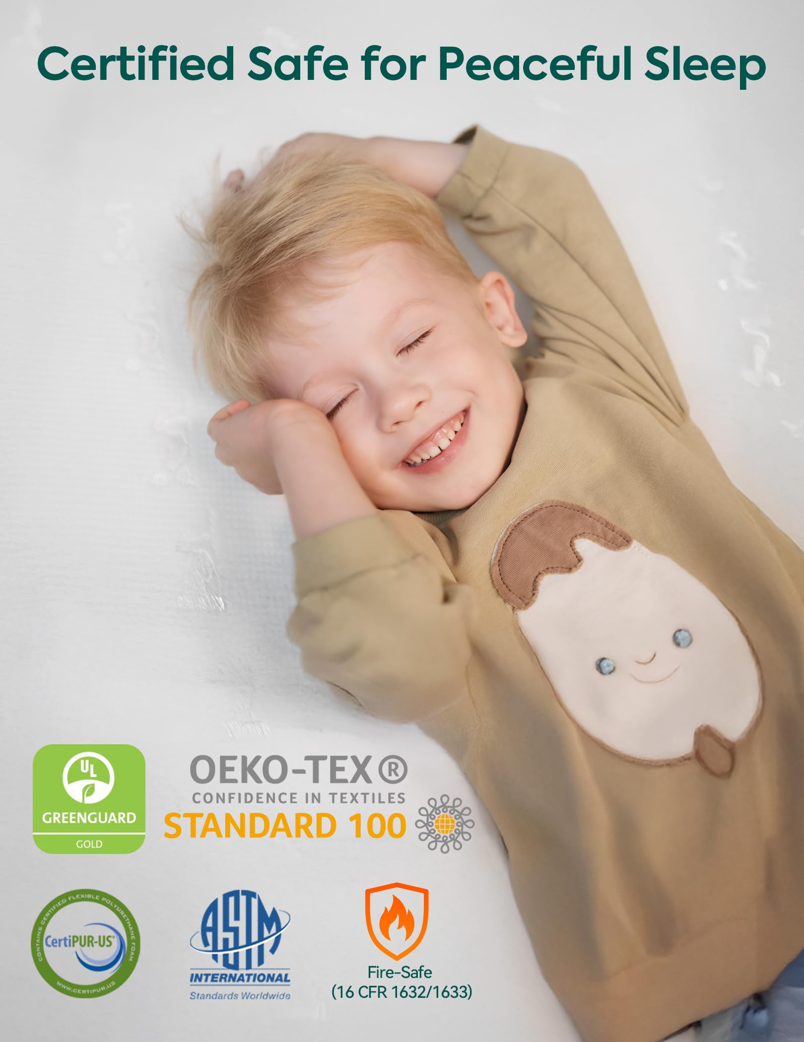 BABELIO Breathable Dual-Sided Crib Mattress for Babies