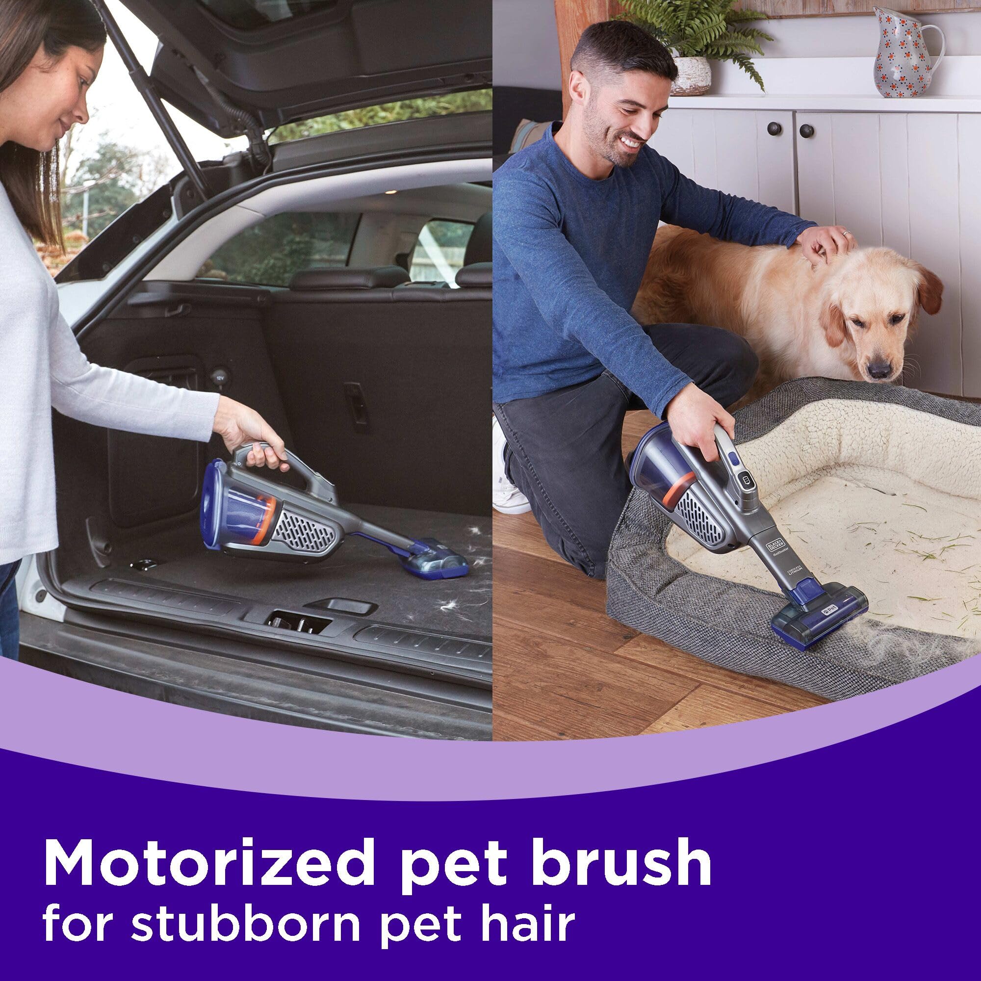 BLACK+DECKER Dustbuster Furbuster Pet Hair Vacuum - Cordless & Powerful