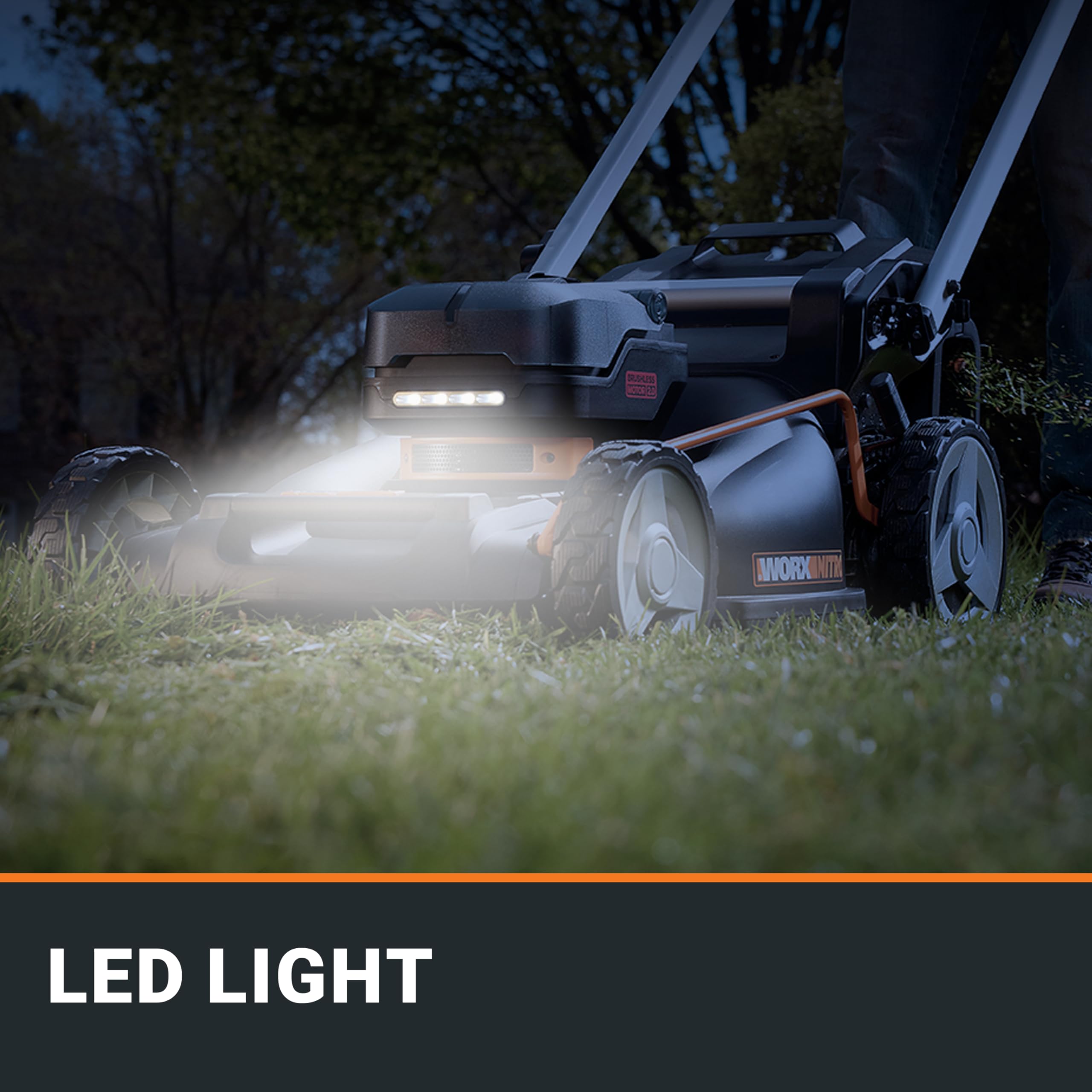 WORX Nitro 21" Cordless Electric Lawn Mower with Batteries