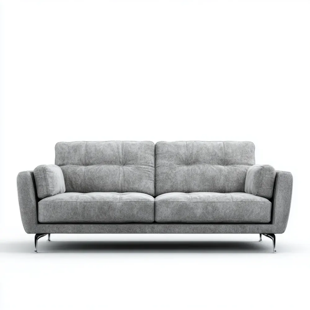 Sofá de tres plazas 200x90x95 cm – Gris Claro – Diseño contemporáneo