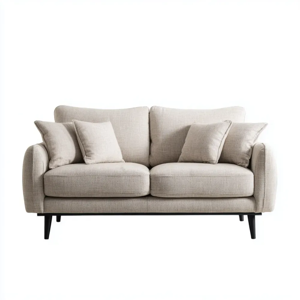 Sofá de Tela 180x90x85 cm - Beige - Diseño Moderno