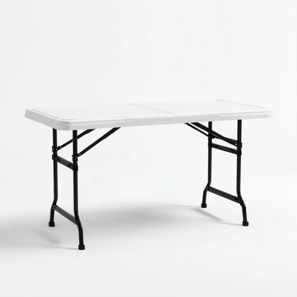 Mesa de jardín plegable 180x75x74 cm - Blanco - Diseño funcional