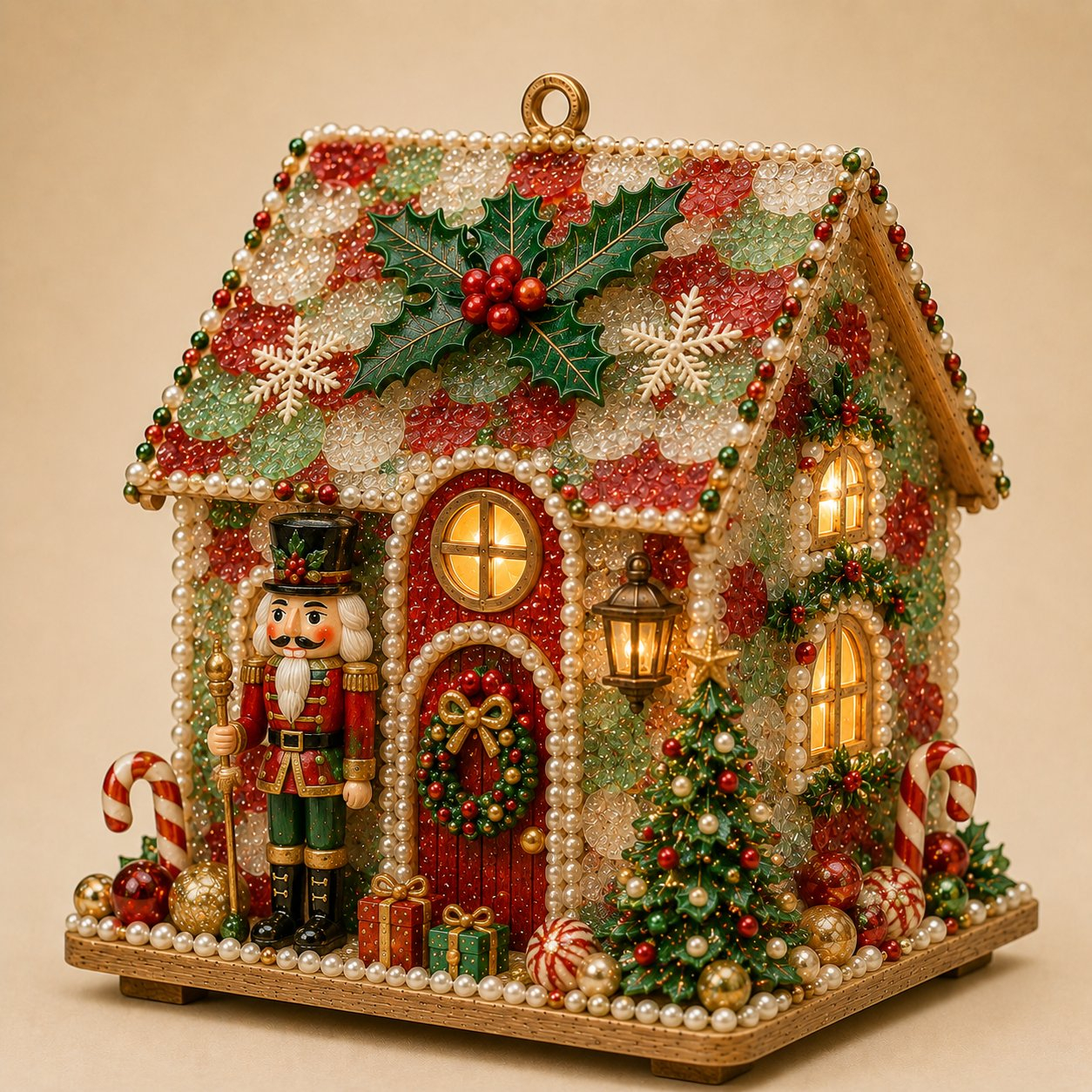 🎅DIY Pearl Art Christmas House Kit – Create a Sparkling Handmade Holiday Decoration