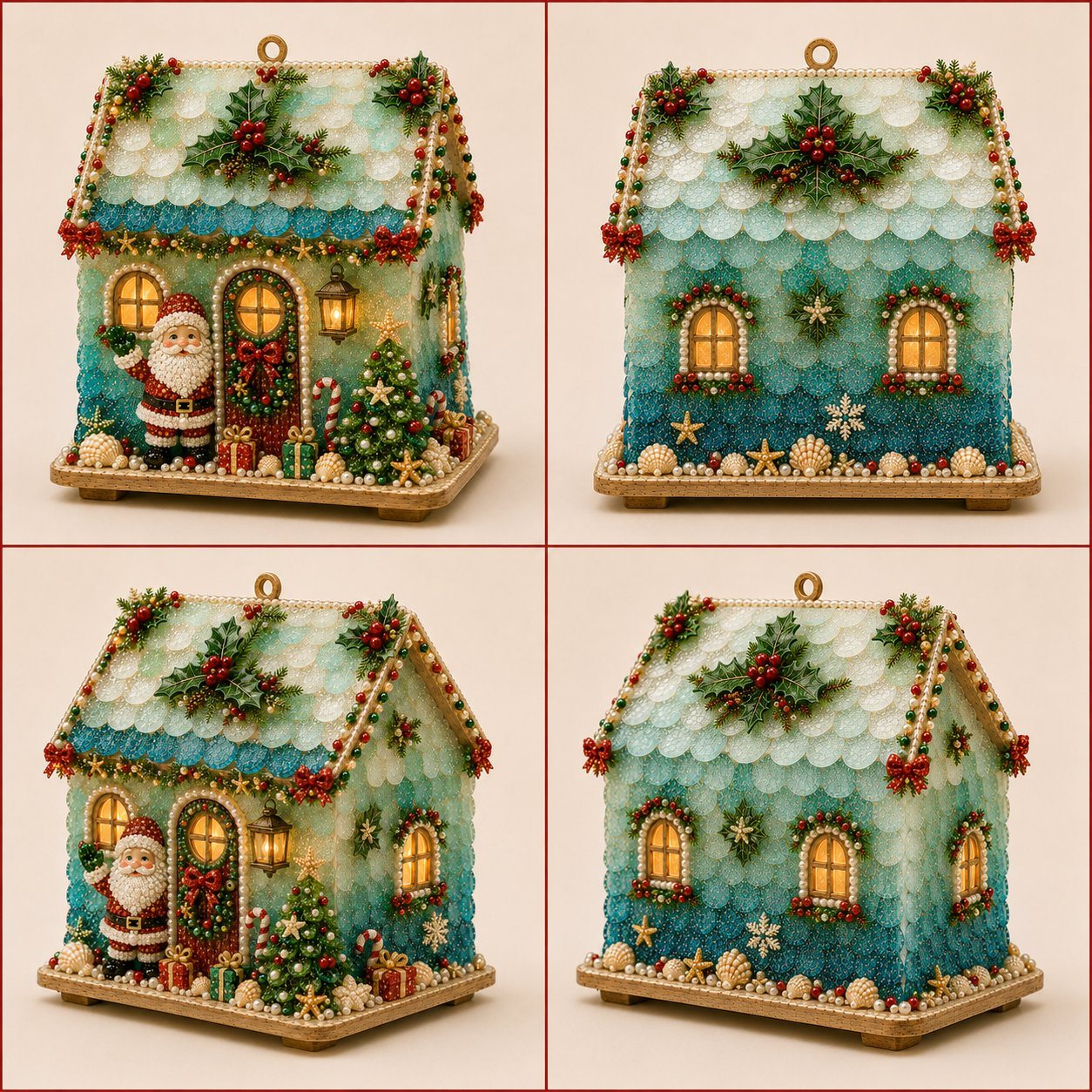 🎅DIY Pearl Art Christmas House Kit – Create a Sparkling Handmade Holiday Decoration