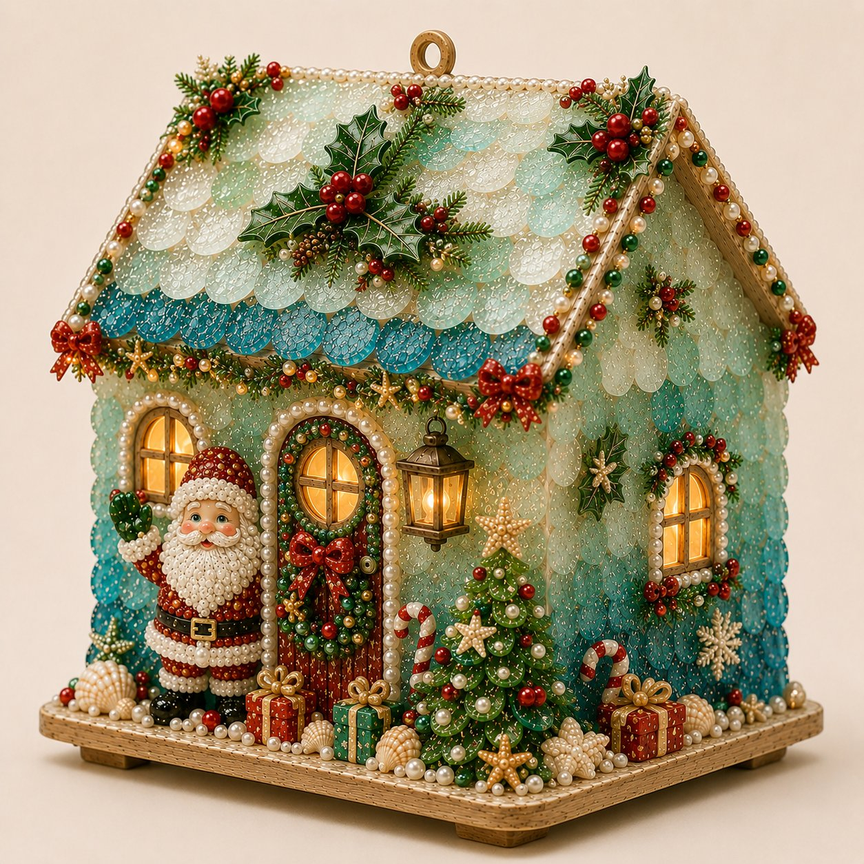 🎅DIY Pearl Art Christmas House Kit – Create a Sparkling Handmade Holiday Decoration